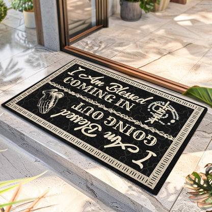 Blessed - Inspirational Christian Doormat - Rustic Home Decor GDMJS10057
