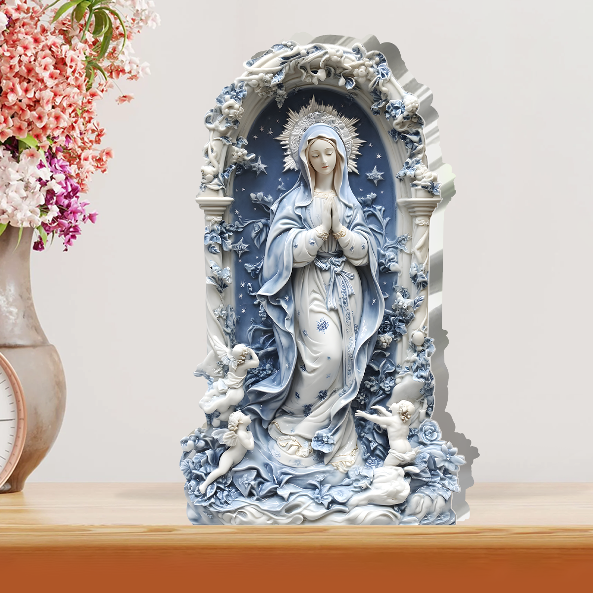 Madonna Of Quiet Radiance - Custom Shaped Acrylic Plaque GAPJS10112