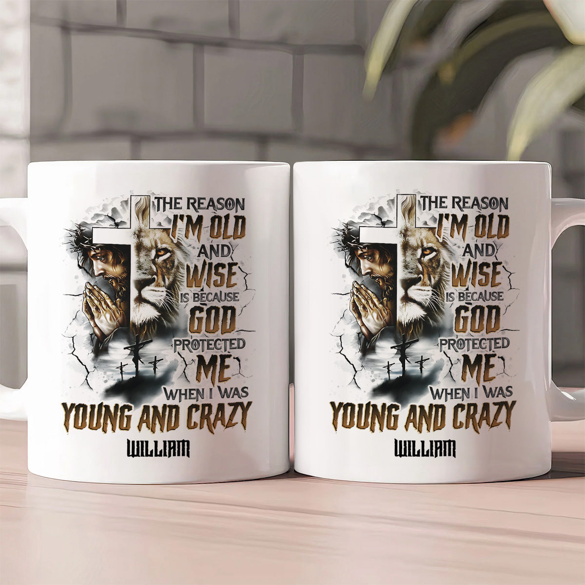 God Protected Me - Personalized Christian Coffee Mug