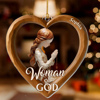 Woman Of God - Personalized Acrylic Ornament GOJS10029