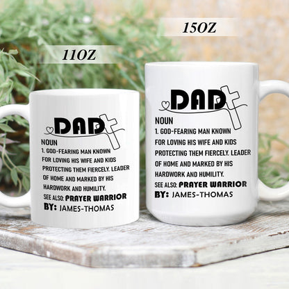 Dad Definition - Personalized White Ceramic Coffee Mug