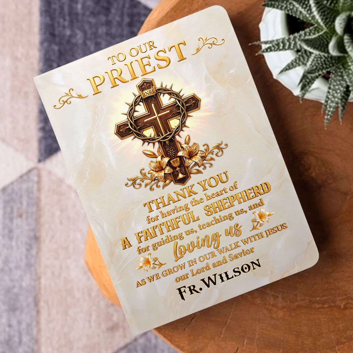 Faithful Shepherd - Personalized Leather Cover Notebook GMJSNB200004