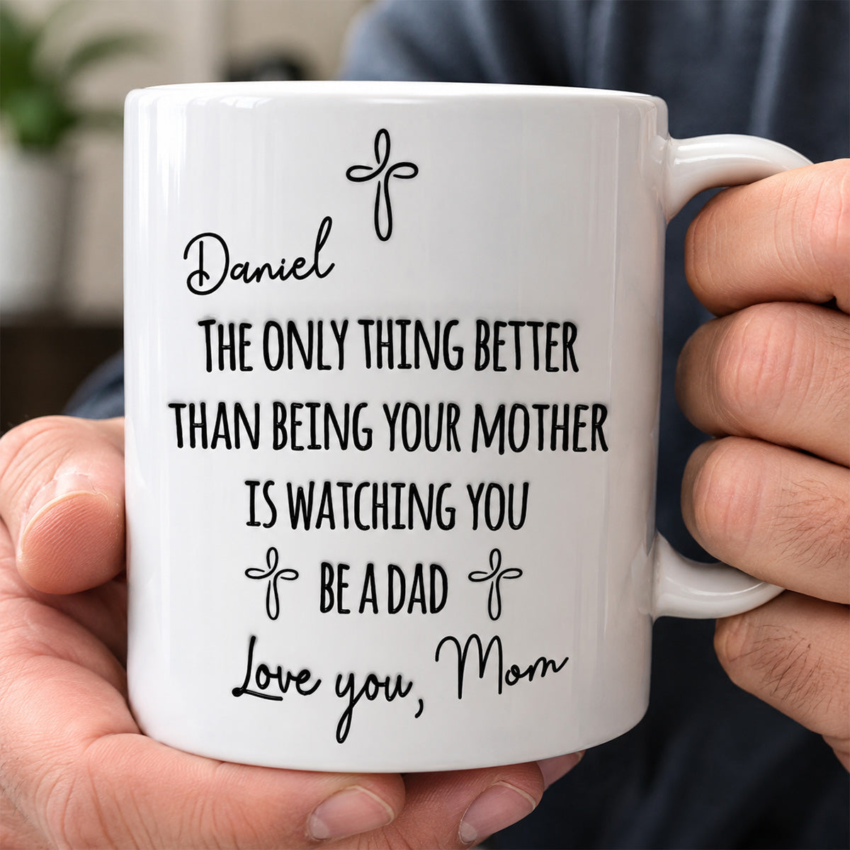 Watching You Being A Dad - Personalized Ceramic Coffee Mug