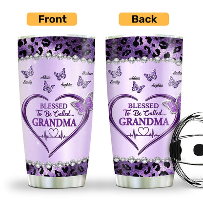 Blessed To Be Called Grandma - Personalized Tumbler