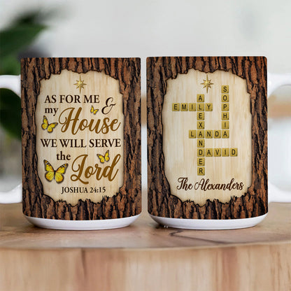 As For Me And My House - Personalized Coffee Mug