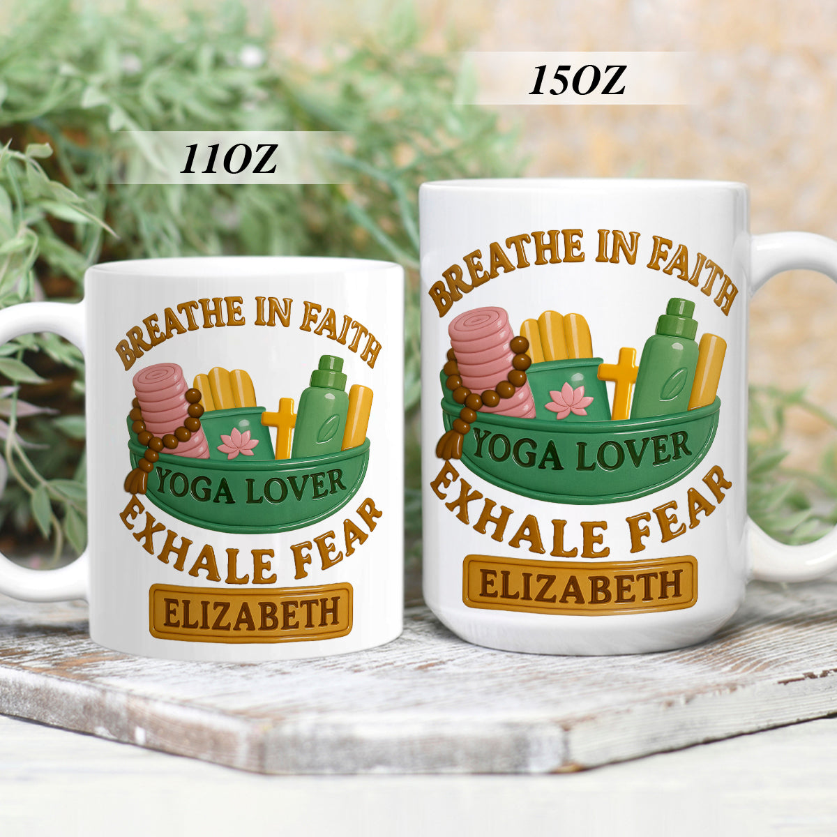 Breathe In Faith - Personalized Ceramic Coffee Mug