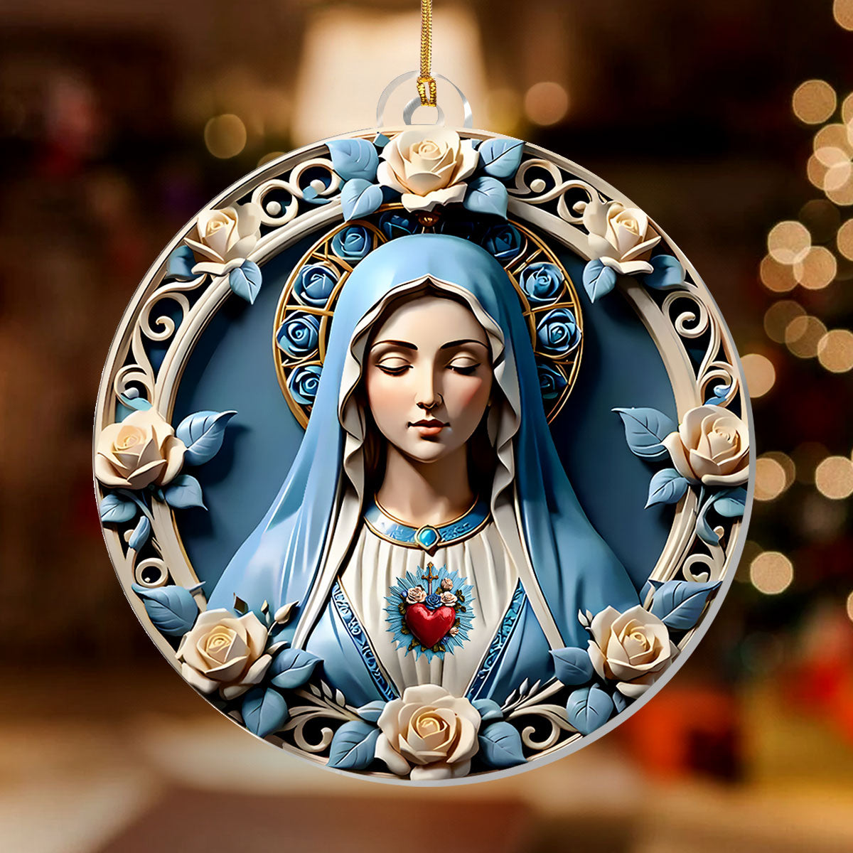 Sacred Heart Of Mary - Acrylic Ornament GOJS10056