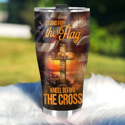 Stand For The Flag - Personalized Stainless Steel Tumbler