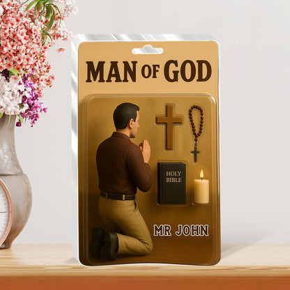 Man Of God - Personalized Acrylic Plaque Christian Decor GAPJS10233