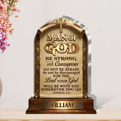 Man Of God - Personalized Acrylic Faith Plaque GAPJS10148