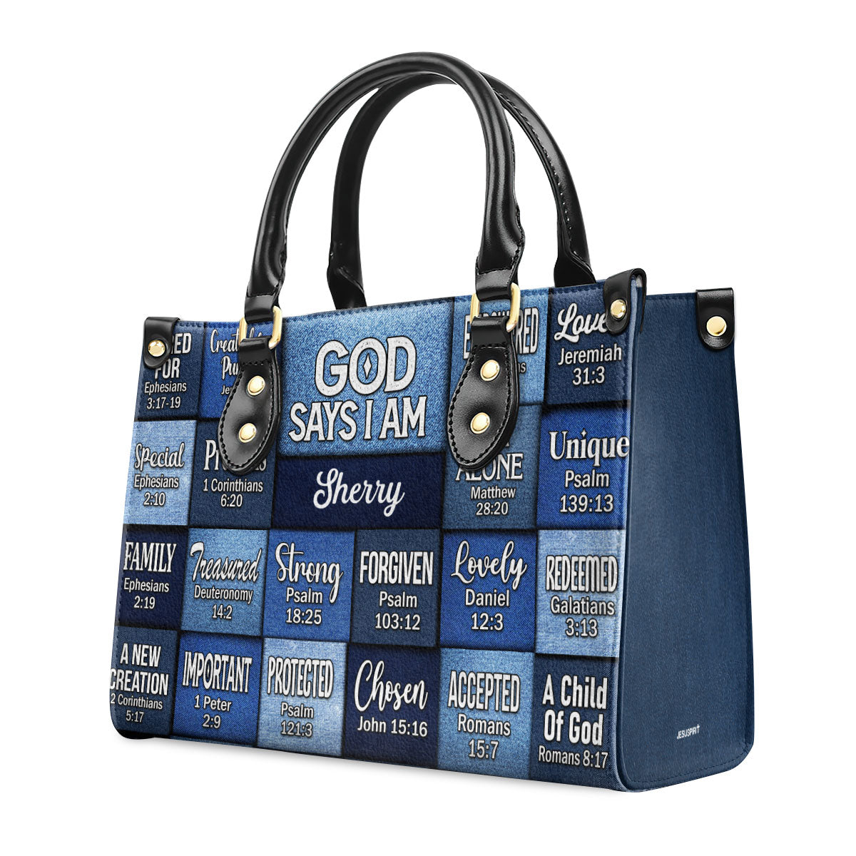 God Says I Am - Personalized Leather Handbag - Christian Gift for Women GMJSLB200084