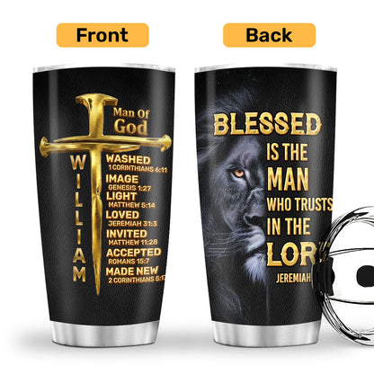 Man Of God - Personalized Stainless Steel Tumbler