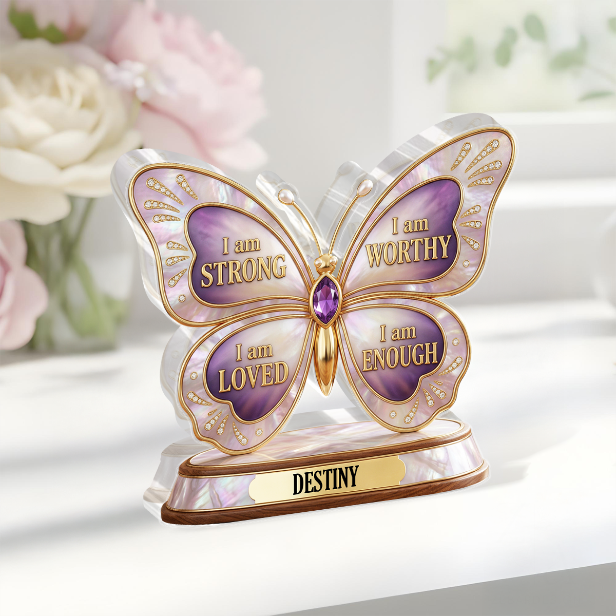 I Am Strong - Personalized Acrylic Plaque GAPJS10084