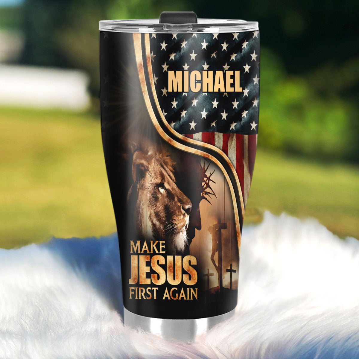 Make Jesus First Again - Personalized Stainless Steel Tumbler