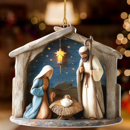 Christian Home Decor - Nativity Acrylic Ornament GOJS10035