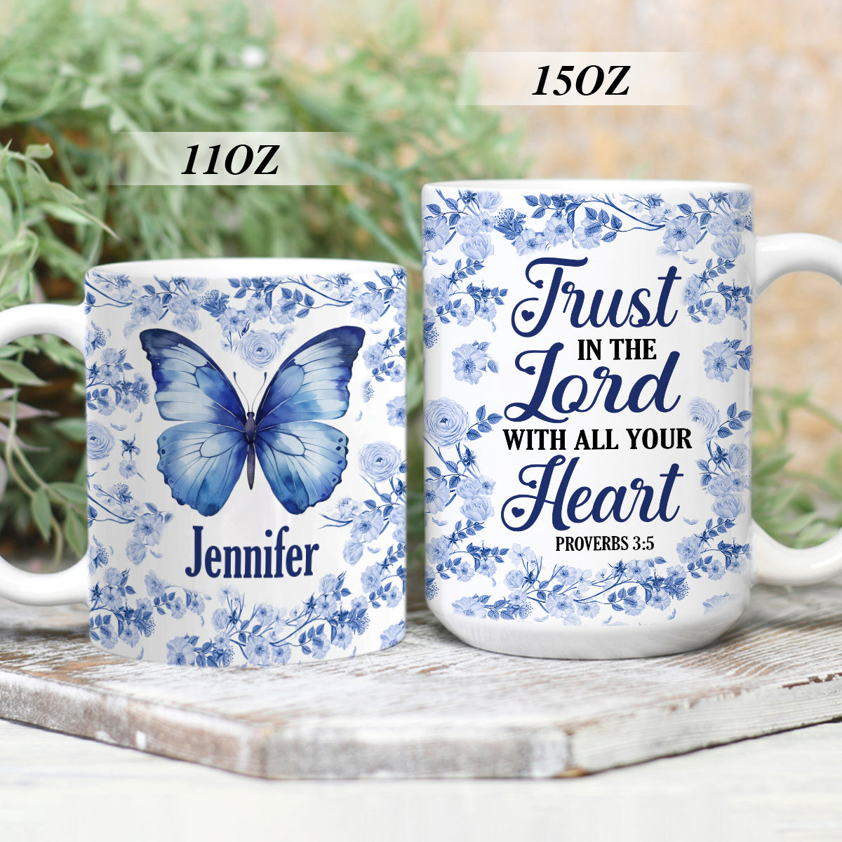 Trust In The Lord With All Your Heart - Personalized Ceramic Coffee Mug