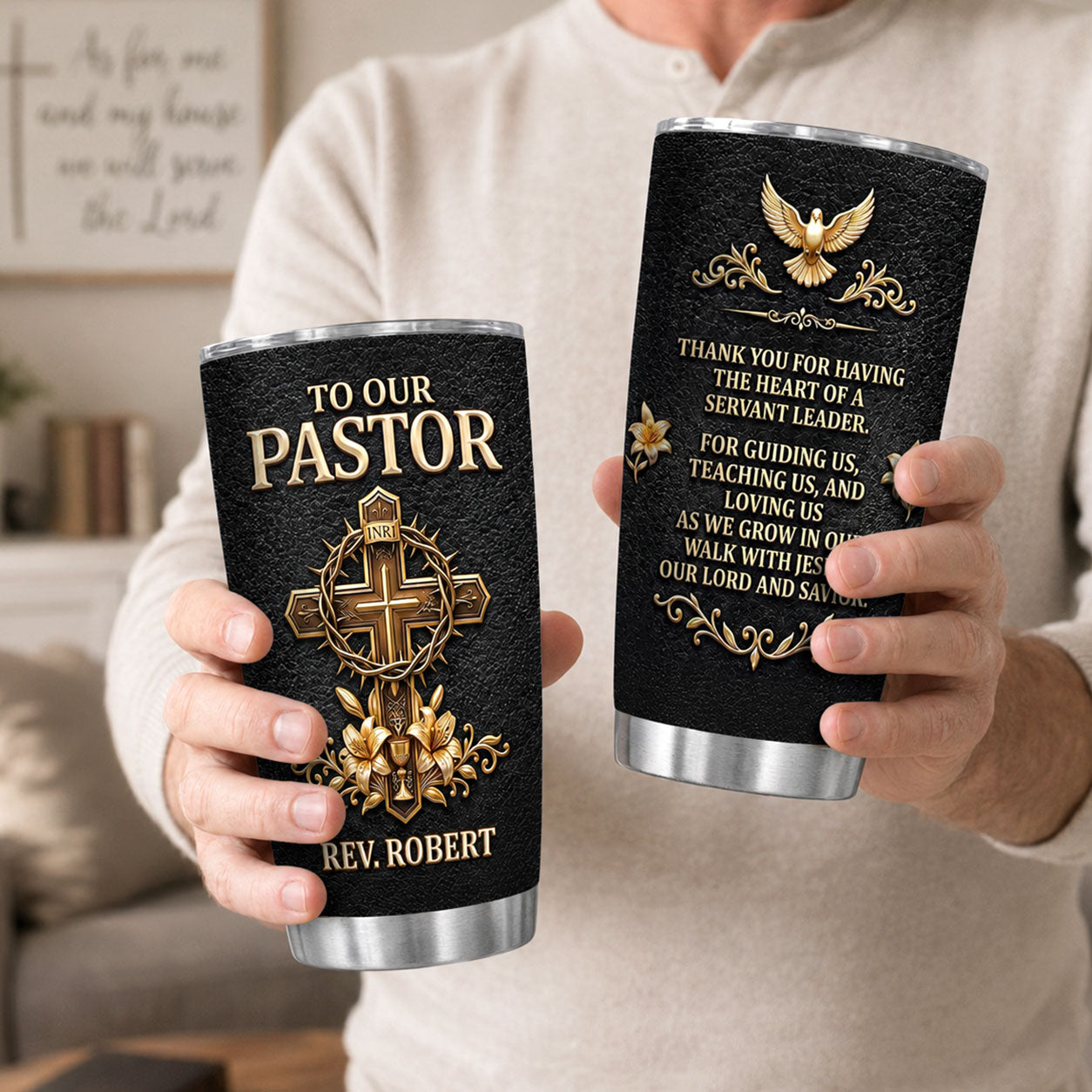 Heart of a Servant Leader - Personalized Stainless Steel Tumbler