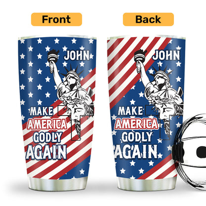 Make America Godly Again - Personalized Stainless Steel Tumbler