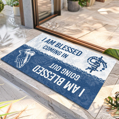 I Am Blessed Coming In - Inspirational Faith Doormat GDMJS10077