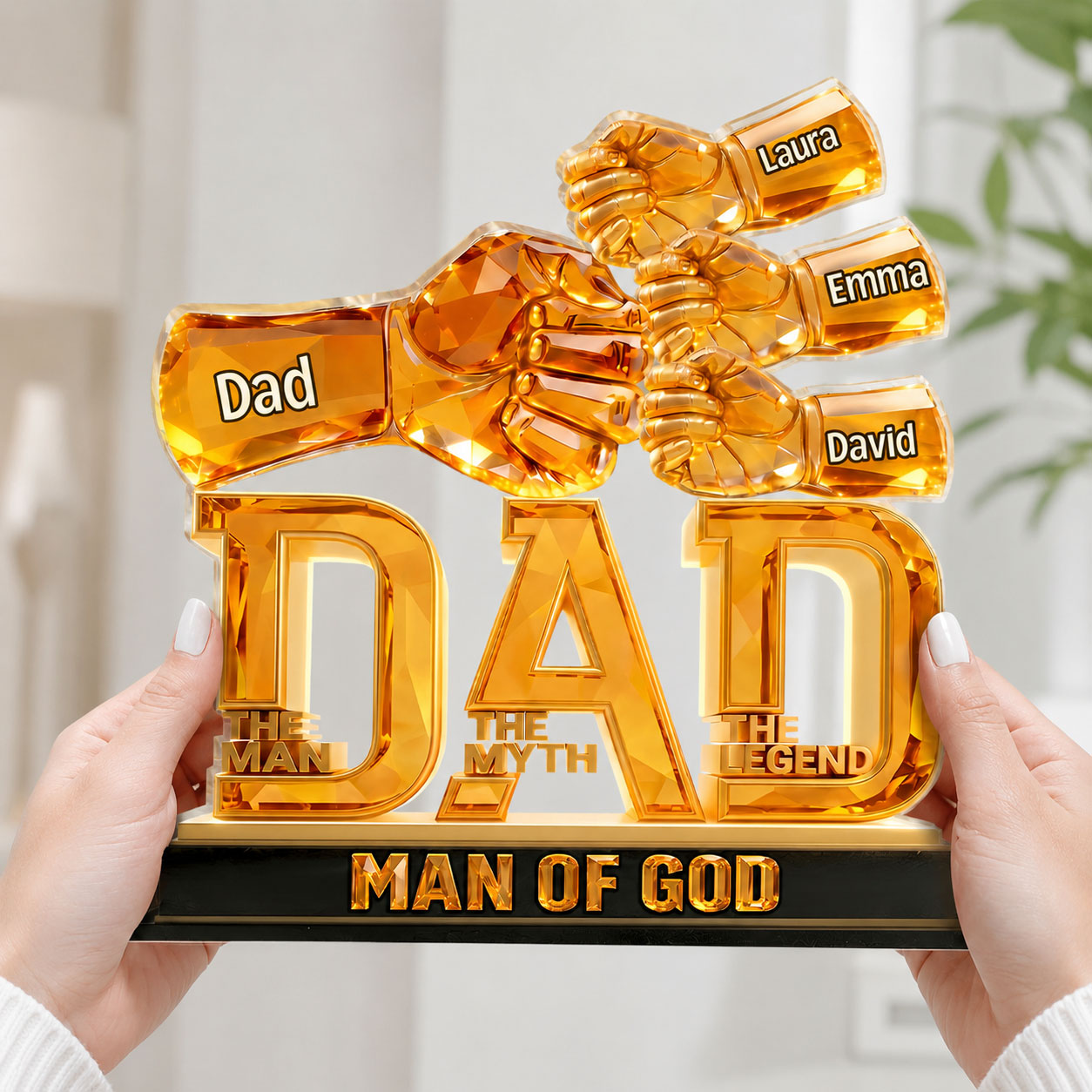 Dad The Legend - Personalized Acrylic Plaque GAPJS10055
