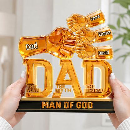 Dad The Legend - Personalized Acrylic Plaque GAPJS10055