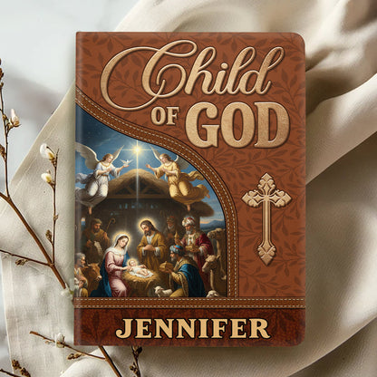 Child Of God - Personalized Leather Notebook GMJSNB200038