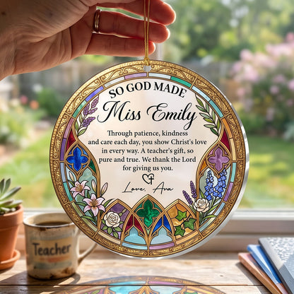 Christ's Love In Every Way - Personalized Suncatcher Ornament GOJS10360