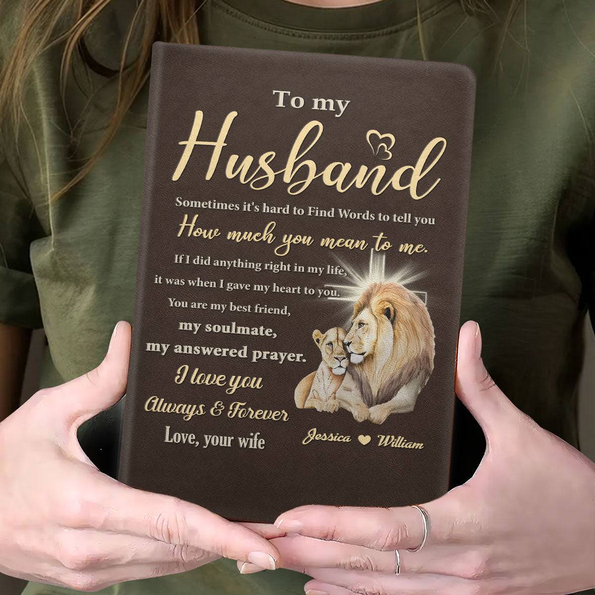 Sentimental Keepsake - Personalized Leather Cover Notebook GMJSNB200086