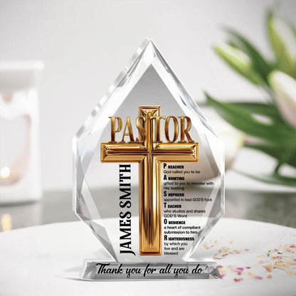 To My Pastor - Personalized Acrylic Keepsake Plaque GAPJS10220