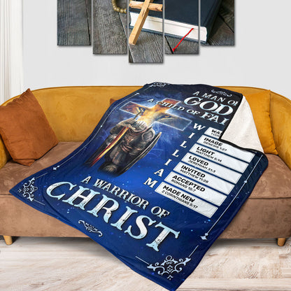 Man Of God - Personalized Fleece Blanket - Christian Faith Home Decor GBJS10023