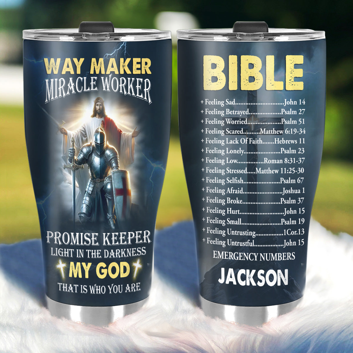 Way Maker Miracle Worker - Personalized Stainless Steel Tumbler