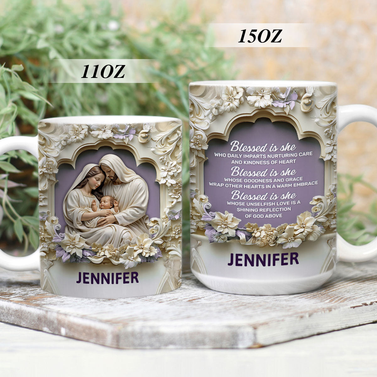Blessed Is She - Personalized Ceramic Mug