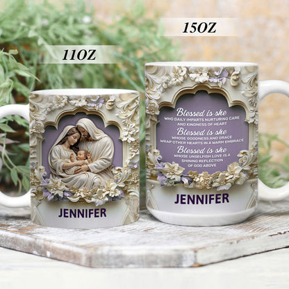 Blessed Is She - Personalized Ceramic Mug