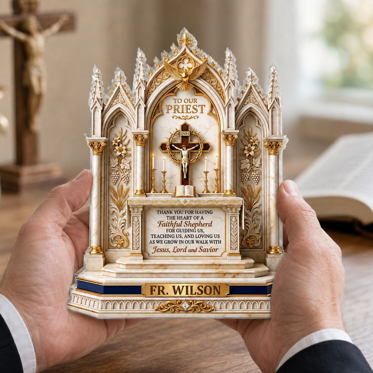 Faithful Shepherd - Personalized Acrylic Plaque for Priest GAPJS10007