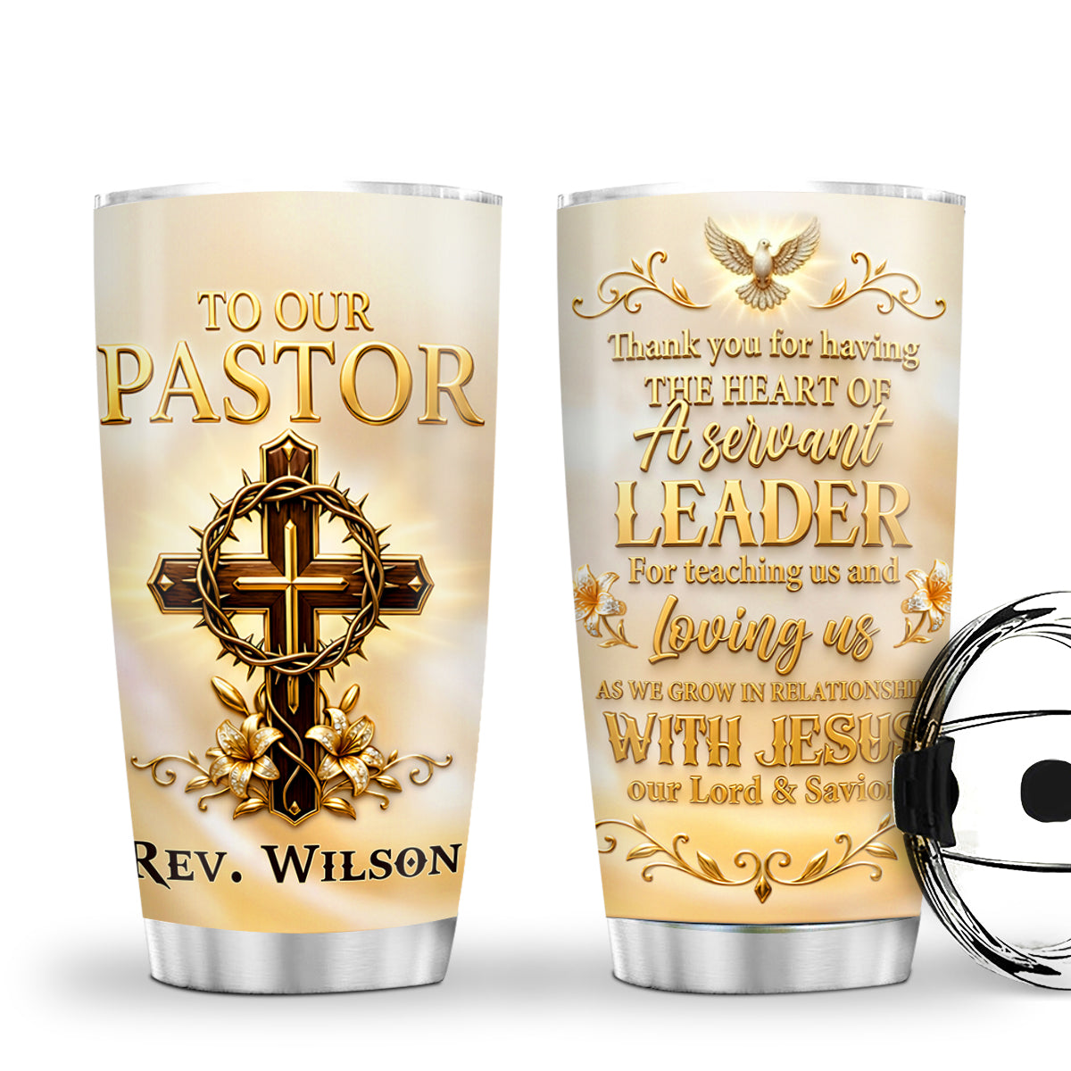 Heart Of A Servant Leader - Personalized Stainless Steel Tumbler