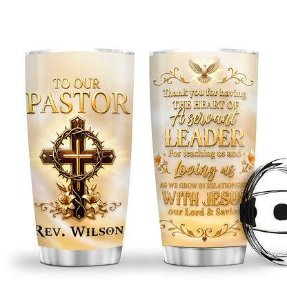 Heart Of A Servant Leader - Personalized Stainless Steel Tumbler