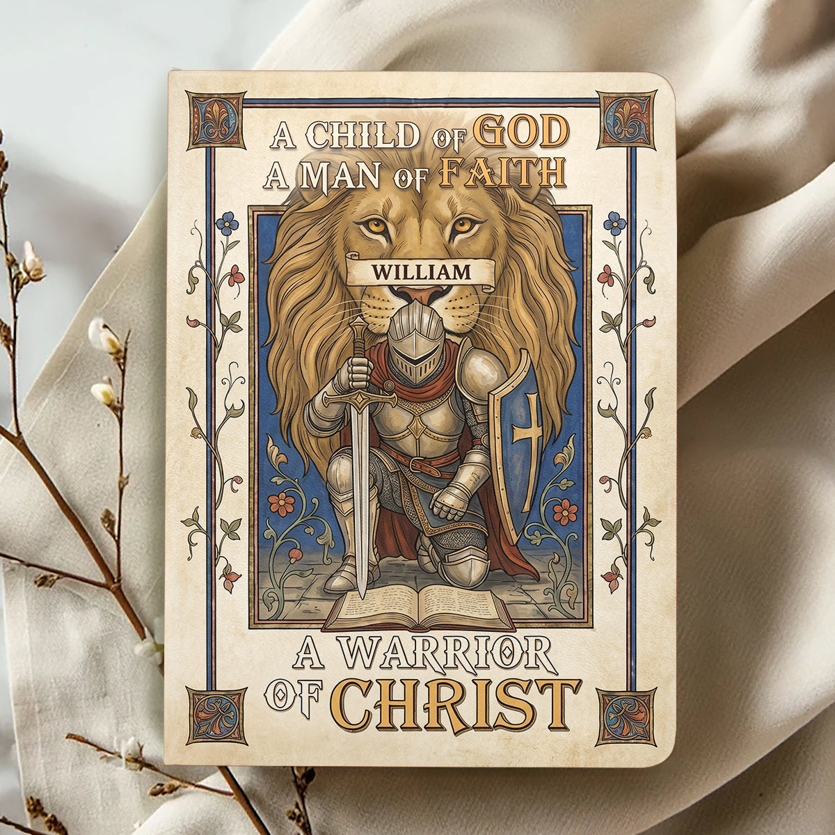A Child Of God - Personalized Leather Cover Notebook - Gift For Men GMJSNB200005