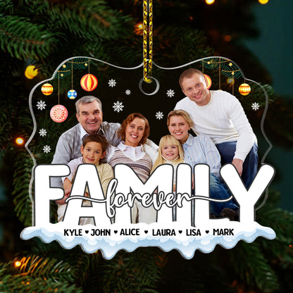 We Are Family Forever - Personalized Acrylic Ornament GOJS10174
