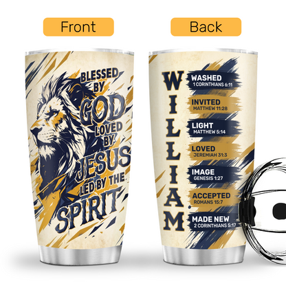 Blessed By God - Personalized Stainless Steel Tumbler