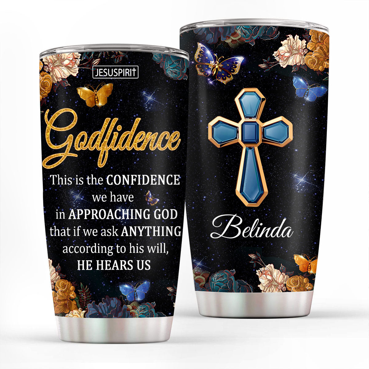 Christian Faith Quote - Personalized Stainless Steel Tumbler