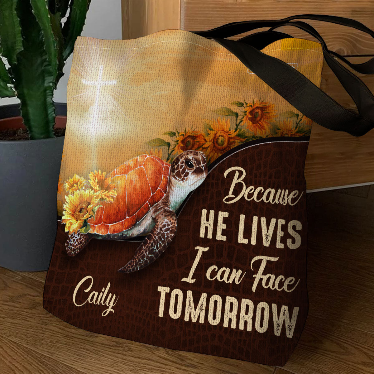 Because He Lives - Christian Floral Tote Bag GTTJS10138