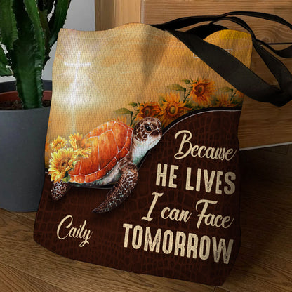 Because He Lives - Christian Floral Tote Bag GTTJS10138
