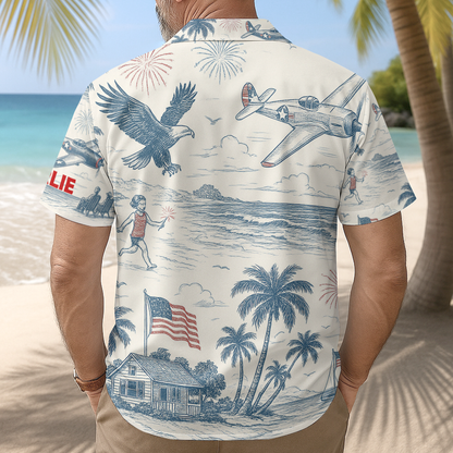 One Nation Under God - Personalized Hawaiian Shirt