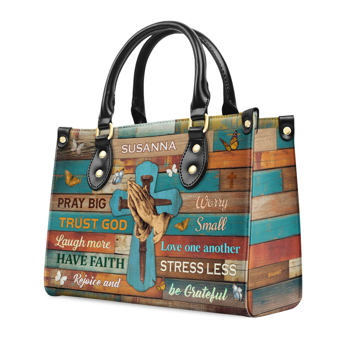 Inspirational Faith - Personalized Leather Handbag GMJSLB200085