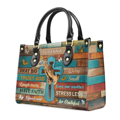 Inspirational Faith - Personalized Leather Handbag GMJSLB200085