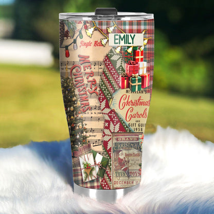 Christmas Vintage - Personalized Stainless Steel Tumbler