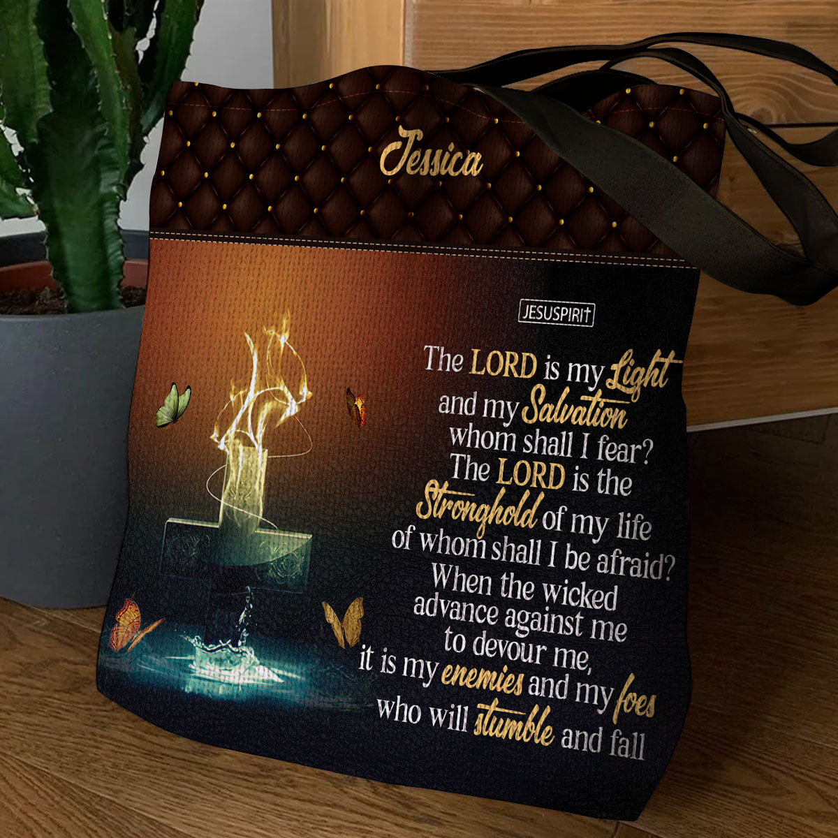 Psalm 27:1 Gift for Women - Christian Tote Bag GTTJS10142