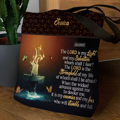 Psalm 27:1 Gift for Women - Christian Tote Bag GTTJS10142