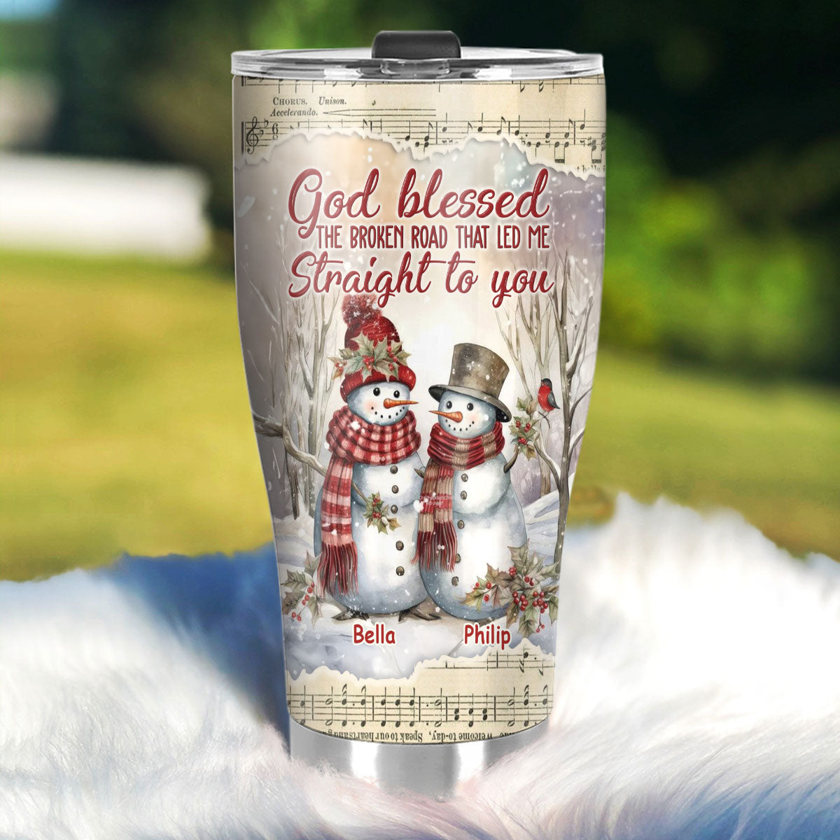 God Blessed The Broken Road - Personalized Tumbler