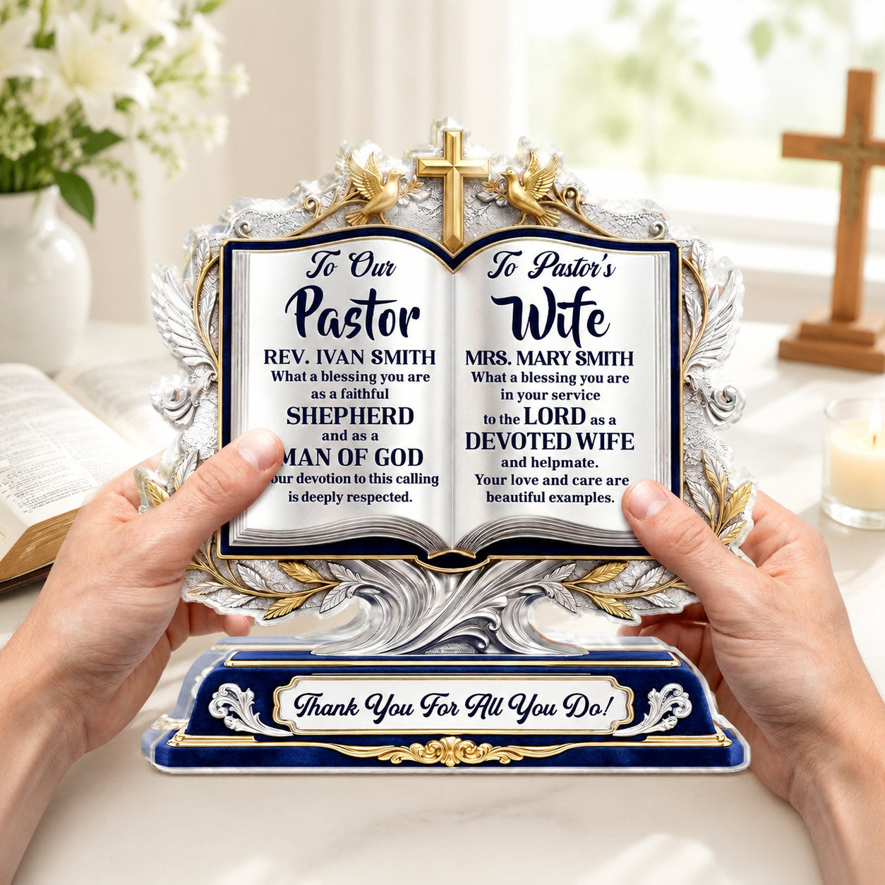 A Pastor After God’s Heart - Personalized Acrylic Plaque GAPJS10028